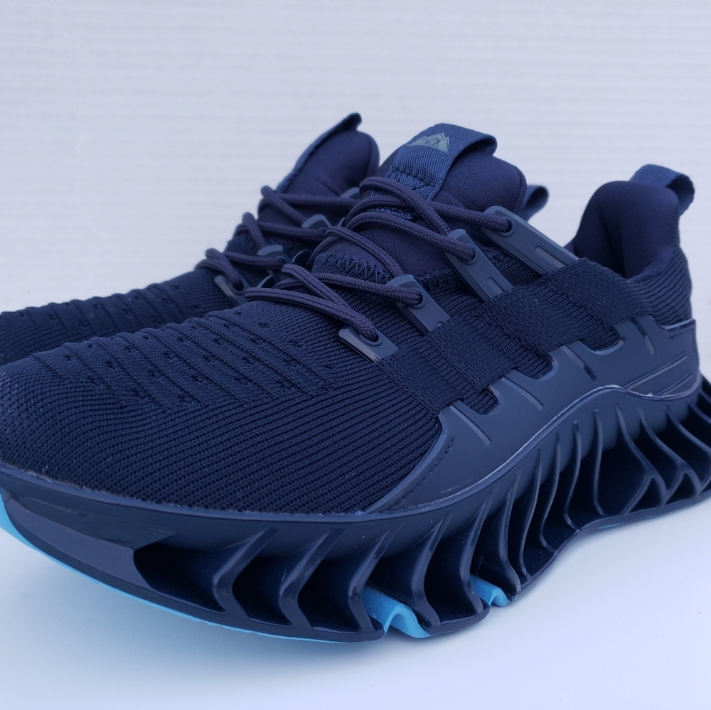 SUOKENI Women's Navy Blue Chunky Blade Sole Sneakers New - Lightweight...